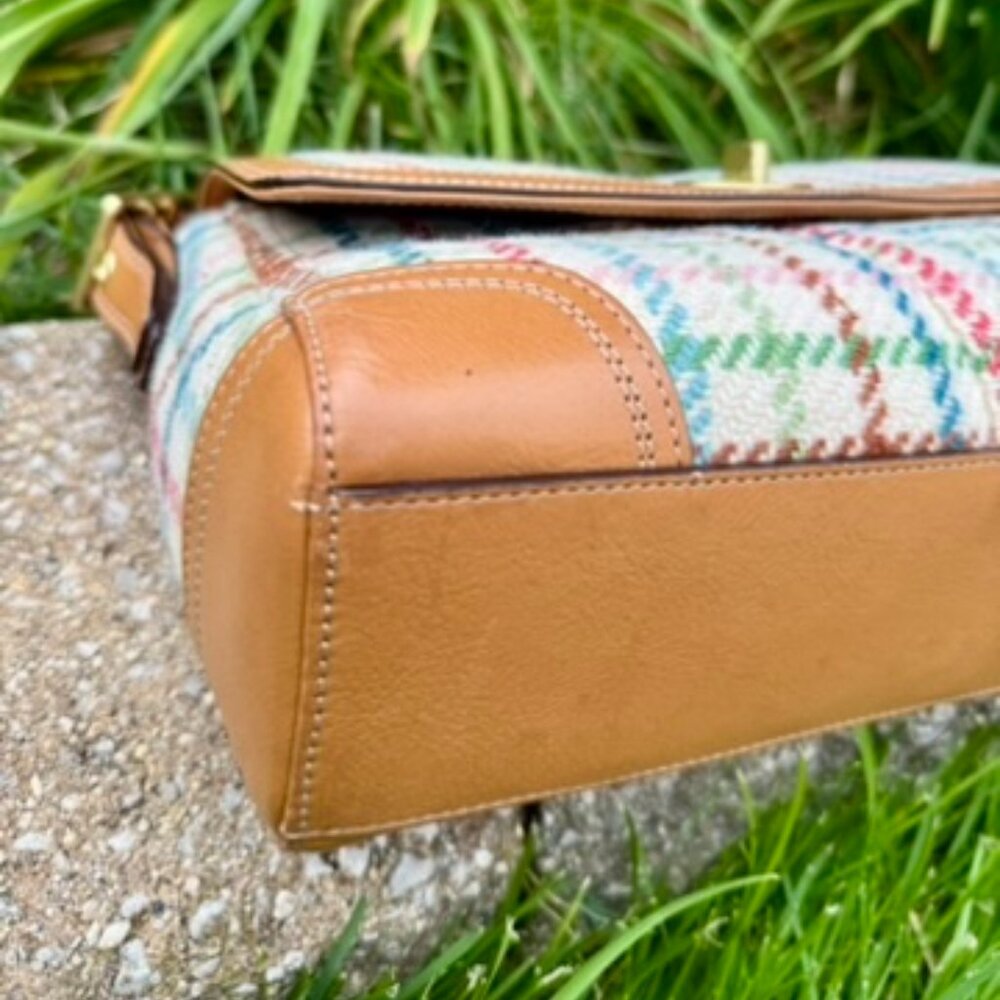 ‼️SOLD‼️Coach Y2K Wool Hampton Tattersall Houndstooth Turnlock Convertible Bag - Picture 7 of 11